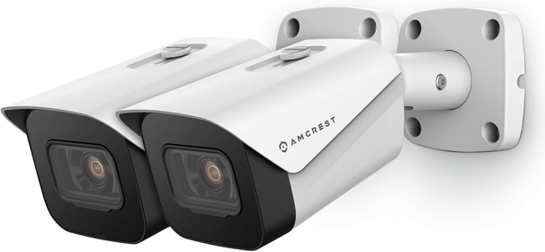 2-Pack UltraHD 4K (8MP) Bullet POE IP Camera, 3840x2160, 98ft NightVision, 2.8mm Lens, IP67 Weatherproof, 105° FOV, Supports up to 256GB MicroSD Recording, White (2PACK-IP8M-2496EW-V2)