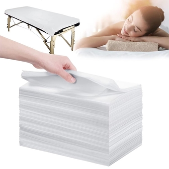 20Pcs Disposable Bed Sheets,31''x71'' Waterproof Massage Table Sheet Protector Non Woven Fabric Bed Cover for Massage Therapy Tattoo Beauty Salon Hotels Esthetician (White) (20pcs white B)