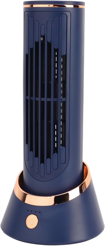 Table Tower Fan, Quiet 5V 2A 4000mAh Desk Table Fan ABS for Home