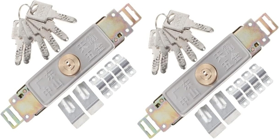 2pcs Shutter Doors Household Garage Door Door Lock Hardware Scroll Wheel with Key Handle Keyway Vertical The Cross Roller Blind Component Metal Roller Lock Door Garage Lock
