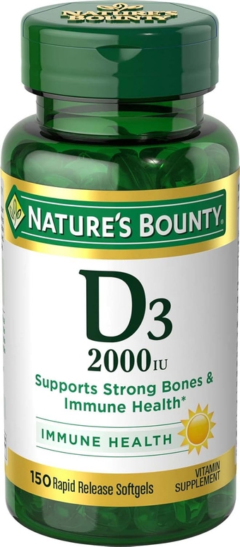 Vitamin D, Supports Immune Health & Bone Health, 2000IU Vitamin D3, 150 Softgels ,150 Count (Pack of 1)