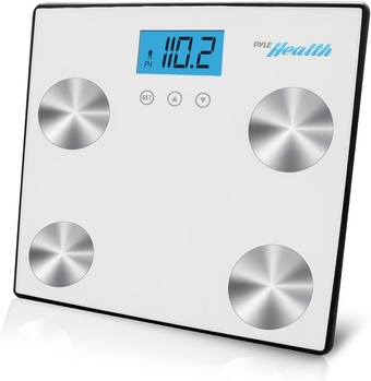 Bluetooth Digital Weight & Personal Health Scale with Wireless iPhone, Android, Smartphone Data Transfer and App Fitness Tracker, White (PHLSCBT4WT)