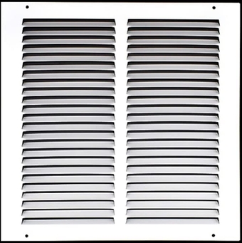 14" x 14" Steel Return Air Grille | HVAC Vent Cover Grill for Wall, Sidewall and Ceiling | Air Return Vent Covers, White (Screws Included) | Outside Dimensions: 15.75"W x 15.75"H