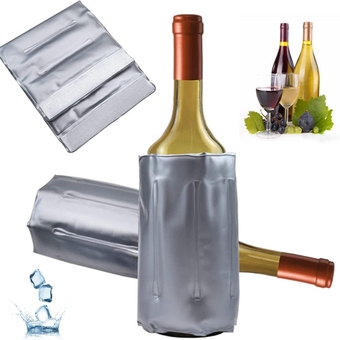 Ice Wine Sleeve, Ice Wine Bag, Wine Chiller, Wine Cooler Refrigerator, Wine Bottle Chiller Cooler for Red White Champagne or Sparkling. Gel Cooling Holder Freestanding Carrier Chilling, Set 2