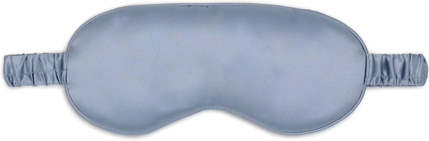 - 100% Pure 22 Momme Silk Sleep Eye Mask - Luxurious, Smooth and Ultra Soft Comfortable Sleeping Mask with Silk Covered Strap, Blocks Light for Deep, Full Night's Sleep - Steel Blue
