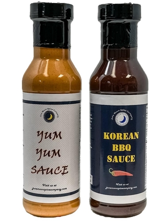 Premium | Sauce Variety 2 Pack | Korean BBQ Sauce | Yum Yum Sauce | Low Cholesterol | Crafted in Small Batches with Farm Fresh Herbs for Premium Flavor and Zest