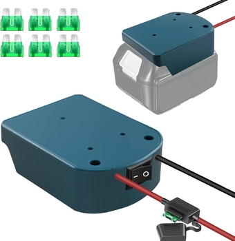 2Packs Power Wheel Adapter for Makita 18V Battery Adapter 18V Power Wheels Battery Converter with Switch & Fuses & Wire Terminals, 14AWG Wire,Power Connector for DIY Rc Car Toys, Robotics and Rc Truck