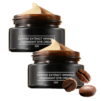 A.M.G Caffeine Anti-Wrinkle Stay-Up Late Eye Cream, Caffeine Anti Wrinkle Overnight Eye Cream, Korean Retinol Anti Wrinkle Eye Cream, Small Brown Bottle Firming Anti Wrinkle Eye Cream (2pcs)