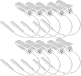 2.0 Mm Ear Clip Electrode, Tens Ear Clips for Vagus Nerve Stimulation, Ear Clips for Tens Unit, Electrode Wire Connection Cable to Promote Blood Circulation and for a Healthy Body (10PCS)