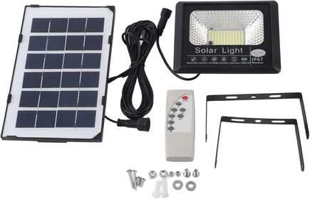 Outdoor Solar Light,100LED Outdoor Solar Flood Light IP67 Waterproof Solar Wall Lamp Remote Control Street Lamp for Garden 40W for Yard, Swimming Pool, Basketball, Street, Playground, Hotel, Farm