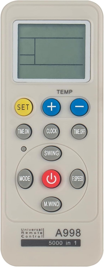 Universal AC Remote, Replace A/C Remote Control Compatible with Carrier/Samsung/Kelon/Hyundai/Gree/Funai/Daikin/Trane/Toshiba/Sanyo/Mitsubishi/Fujitsu/Hitachi/Haier/LG/York/Midea Air Conditioner