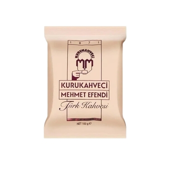 KURUKAHVECI MEHMET EFENDI Turkish Coffee, Arabica Beans, Roasted Ground,Rich Aroma, Fresh, Medium to Heavy-bodied, Original Taste Since 1871 (3.52 OZ / 100 Gr)