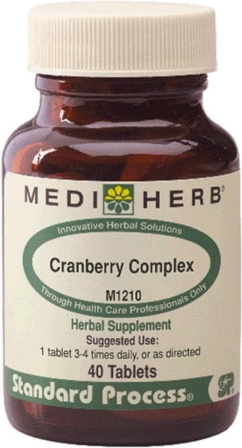 MEDIHERB Cranberry Complex -Encourage Healthy Urinary Tract Function - Promote Healthy Flora in The Urinary Tract - Natural Ingredients - Organic Herbal Supplements - Made in The USA - 40 Tabs