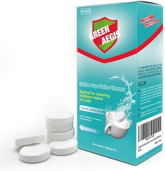 Water Bottle Cleaning Tablets,Biodegradable,Chlorine & Odor Free Coffee Cup Cleaner,Fits for Rmove Coffee Stain Great for Stainless,Ceramic,Glass and Plastics Drinking Containers,20PCS
