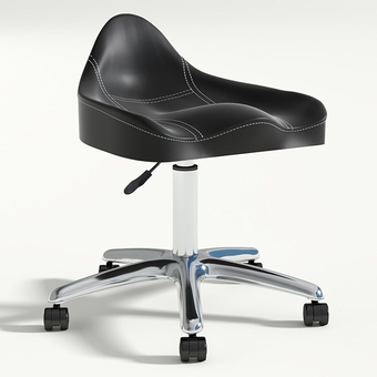 Stool, Ergonomic Roller Stool, Beauty Stool, Height Adjustable Swivel Stool with Wheels, Heavy Stool for Salon, Massage, Bar(Black)