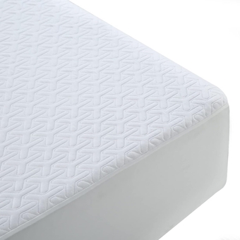 Premium 100% Waterproof Mattress Protector Queen Size Cooling Bed Mattress Pad Cover Soft Breathable All-Round Protection Noiseless Vinyl Free Washable (White,Queen)