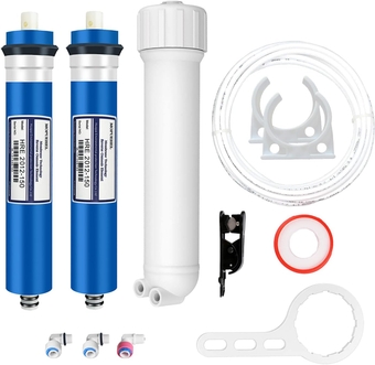 150 GPD RO Membrane with Reverse Osmosis Membrane Housing Set (1 Set) & 150 GPD RO Membrane (1 Pack), Reverse Osmosis Filter Replacement Kit, RO Membrane Housing Set for Maple Syrup RO System