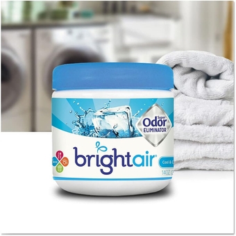 BRIGHT  Super Odor Eliminator, Cool & Clean, Blue, 14oz, 6/Carton