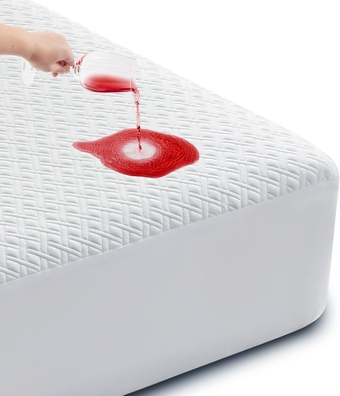 King Size 100% Waterproof Mattress Protector, Cooling Mattress Cover Fitted 8-21" Deep Pocket, 3D Air Fabric Soft Breathable Bed Mattress Pad Cover Noiseless Washable