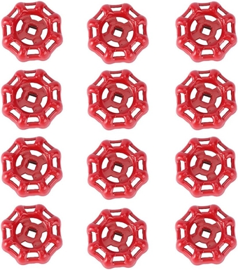 36 pcs Steel Fittings Hose Handle Globe Shutoff Square Water Gate Replacement Outdoor Cast Faucet Part in Metal Pipe Hand Handles Iron Wheel Knob for Round Shop Fitting Handwheel