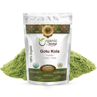 Gotu Kola Powder (Centella asiatica) - Kosher & USDA Certified | Vegan, Non-GMO & Gluten Free | Tested for Heavy Metal and Purity | Resealable Bag | 100% Raw from India (1/4LBS / 4Oz)