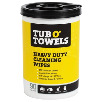 O  TW90 Heavy-Duty 10" x 12" Size Multi-Surface Cleaning Wipes, 90 Count Per Canister