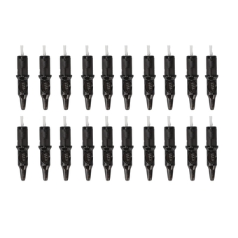 20pcs Practice Tattoo Cartridges Needles with Ballpoint for Dotwork Drawing and Practice on Papers, Tattoo Cartridge Needles, Tattoo Needle Cartridges (Black)