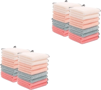 32 Pcs Hangable Cleaning Towel Cleaning Rag Microfiber Cleaning Towels Soft Towels Absorbent Towels Microfiber Towels for Face Microfiber Rags Fiber Household Accessories