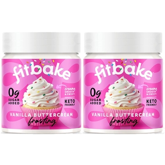 Vanilla Buttercream Frosting 2 Pack | Keto Frosting for Low Carb Desserts | No Sugar Added Keto Icing For Keto Cakes | 0g Net Carbs | Gluten Free Frosting | Low Carb Food | Keto Friendly 16oz (2 pack)