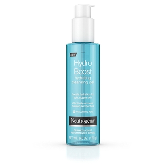 Hydro Boost Lightweight Hydrating Facial Cleansing Gel, Gentle Face Wash & Makeup Remover with Hyaluronic Acid, Hypoallergenic & Non Comedogenic, 6 oz