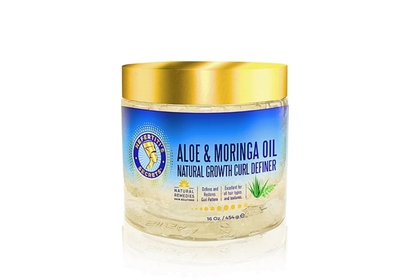 Natural Growth Curl Definer, Aloe Vera and Moringa Oil Natural Curl Defining Gel, Hair Growth & Moisture, Curl Hair Products for Women, Essential Vitamins & Minerals, 16 Oz/ 454 mL