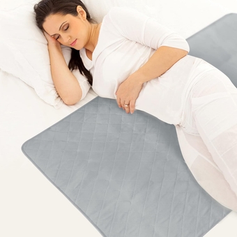 Bed Pads for Incontinence Washable Large (34" × 52"), 2 Pack Reusable Waterproof Bed Underpads Chuck Pads with Non-Slip Back for Elderly, Kids, Women or Pets, Grey