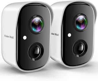 Wireless Cameras for Home/Outdoor Security, Battery Powered 1080P HD WiFi Security Cameras Wireless Outdoor with Spotlight, AI Motion Detection, Color Night Vision, SD/Cloud-2 Pack
