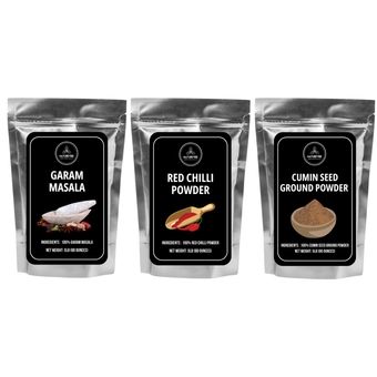 Naturevibe Botanicals Garam Masala 5lb Red Chilli Powder 5lb Cumin Seed Powder 5lb| Bulk Combo
