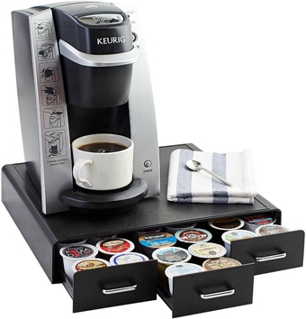 Coffee Pod Storage Drawer for K-Cup Pods, 36 Pod Capacity, Black
