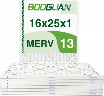 Filters 16x25x1 MERV 13 Air Filters Pleated HVAC HC Furnace Filters 6 Pack
