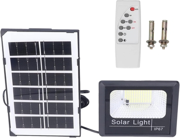 100LED Outdoor Solar Flood Light IP67 Waterproof Solar Wall Lamp Remote Control Street Lamp for Garden 40W