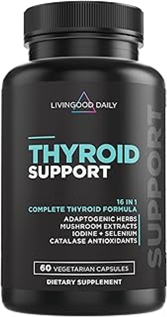 Thyroid Support - Premium Supplement with Ashwagandha, Selenium, Iodine (from Kelp & Fronds), Zinc, L-Tyro...