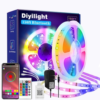 150ft Led Strip Lights Smart Light Strips with App Control Remote, 5050 RGB Led Lights for Bedroom, Music Sync Color Changing Lights for Room Party