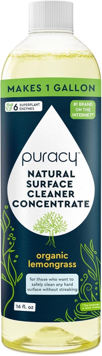 Multi-Surface Cleaner Concentrate, Makes 1 Gallon, Household Natural All Purpose Cleaning Solution (Organic Lemongrass)