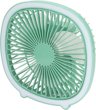 Desk Fan, Low Noise Mini Fan, Adjustable Portable Fine Workmanship for Outdoor Activities (Mint Green)