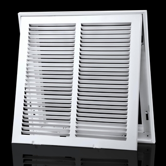 Steel Return Air Filter Grille for Sidewall and Ceiling [Duct Opening Size] Vent Cover Return Air for 1-inch Filters | Vent Cover Grill, White (Duct Opening Sizez:12inch x 12inch)