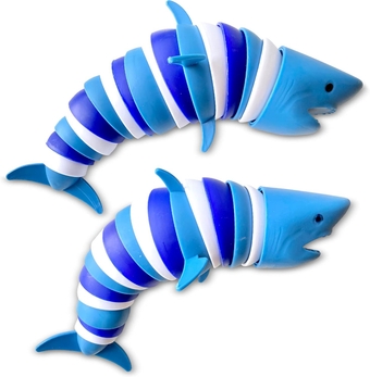 Fidget Shark 2 Pack, Sensory Toys, Stim Toy, Fidget Toys, Kids Toys, Fidgets, Stress-Relief, Fidget Pack, Anti Anxiety, Baby Shark, Anti Stress, Blue