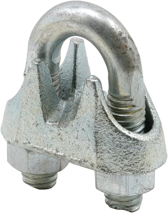 Prime-Line GD 12252 5/16 In. Galvanized Cable Clamp (2 Pack)