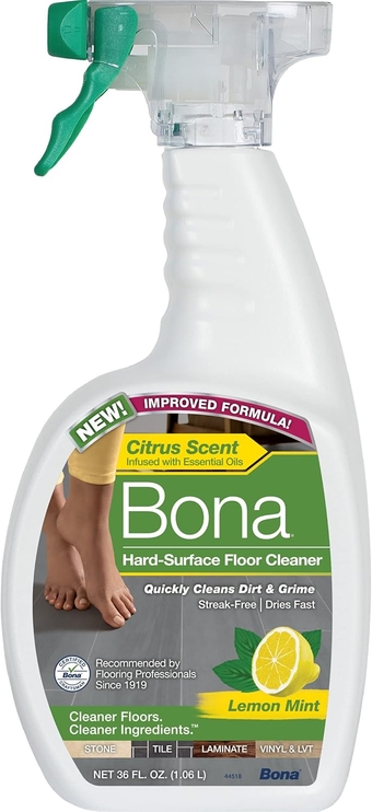 Multi-Surface Floor Cleaner Spray, for Stone Tile Laminate and Vinyl LVT/LVP, Lemon Mint Scent, 36 Fl Oz