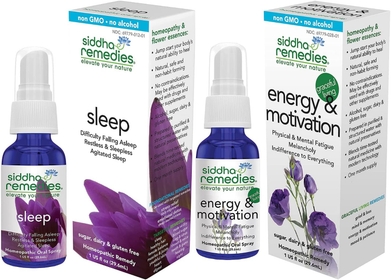 Remedies Sleep Aid and Energy & Motivation Homeopathic Spray for Adults & Children to Improve Natural Energy with Better Sleep, Cell Salts and Flower Essences | No Alcohol No Sugar