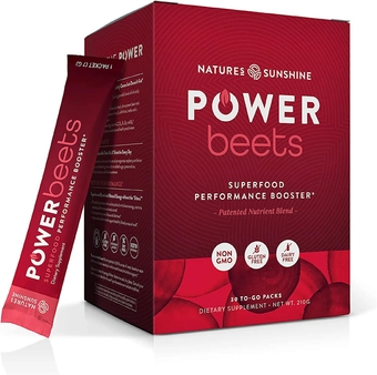 Power Beets – Patented Nutrient Blend of Beet Root Powder and Nutrients to Promote Performance, Mental Clarity, & Vitality – Non-GMO, Soy & Gluten Free – 30 Servings to-Go Packs