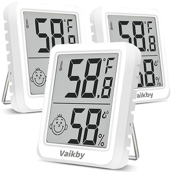 Indoor Humidity Meter Hygrometer 3Pack, Room Thermometer for Accurate Room Temperature Monitor, Digital Hygrometer with Indoor Thermometer for Home, Baby Nursery, and Humidity Sensor Enhanced Comfort