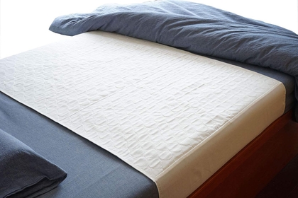 Pack of 2 Cotton Top-Layer Reusable Tuckable Underpads Incontinence Bed Pads Queen 34"X60" Washable 21" Wings
