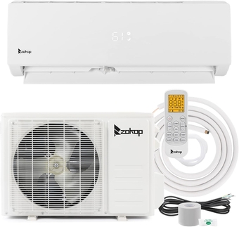 12,000 BTU Mini Split Air Conditioner, 19 SEER 230V Energy Saving Split-System Air Conditioning with Pre-Charged Condenser, Heat Pump, Remote Control, Installation Kit, Cools Up to 750 Sq. Ft.
